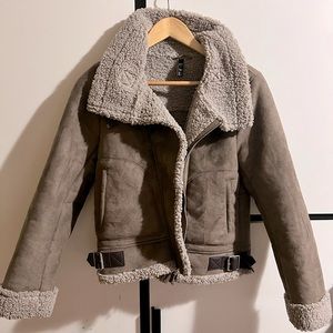 Zara trf collection jacket Sherpa jacket